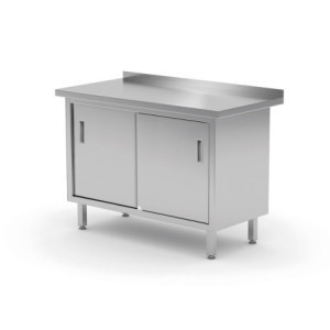 Nástenný stôl - Skrinka s posuvnými dverami - Š 1200 x H 600 mm - HENDI