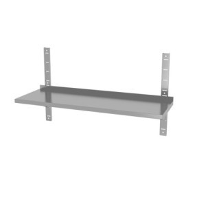 Nastaviteľná Nástenná Polica s 2 Držiakmi - L 1200 x 300 mm - HENDI
