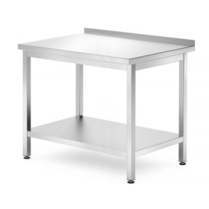 Nástenný pracovný stôl Profi Line s policou - H 700 x Š 1000 mm - HENDI