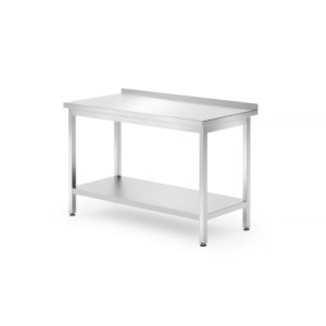 Nástenný pracovný stôl Profi Line s policou - H 700 x Š 1200 mm - HENDI
