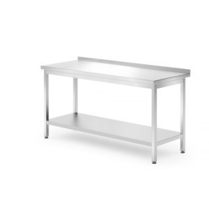 Nástenný pracovný stôl Profi Line s policou - H 700 x Š 1600 mm - HENDI