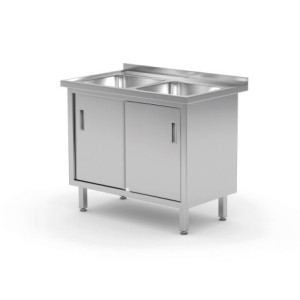 Plonge 2 Bacs - Skriňa s Posuvnými Dverami - Š 1000 x H 600 mm - HENDI