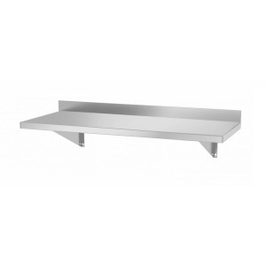 Nástenná polica s 2 držiakmi - L 800 x 300 mm - HENDI