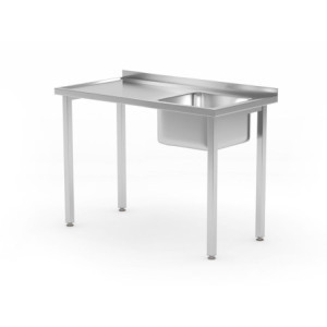 Plonge 1 Basin on the Right Kitchen Line - P 600 x L 1000 mm - HENDI
