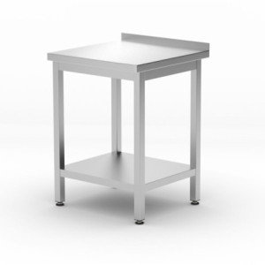 Nástenný pracovný stôl Kitchen Line s policou - P 600 x L 600 mm - HENDI