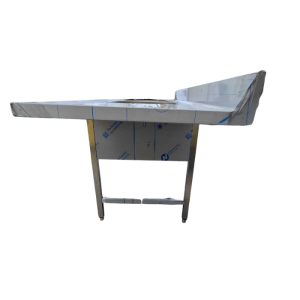 Ponorný drez s 2 vaničkami s priechodom na umývačku riadu a odkvapkávačom vpravo - 2000 x 700 mm