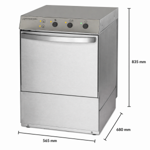 Professional Dishwasher with Rinse Aid and Detergent Dispenser - 50 x 50 cm