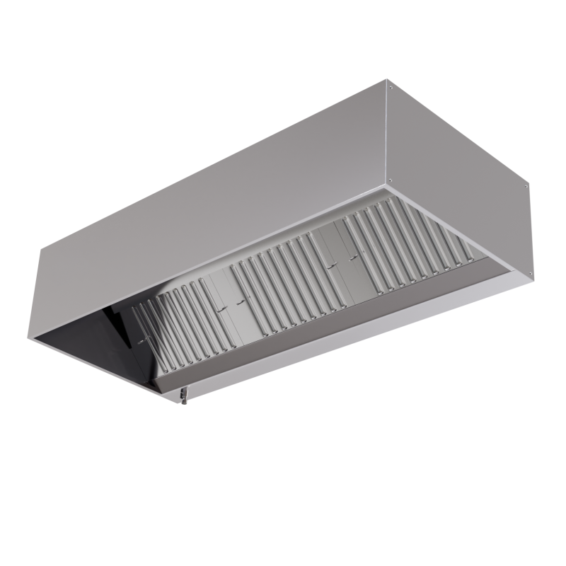 Hotte Cubique 1100 LED Sans Moteur - Dynasteel Qualité Inox AISI 304