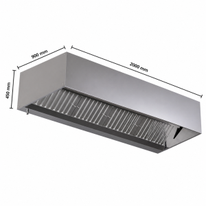 Odsávač par Cubique Led 2000mm Bez motora Dynasteel - Profesionálna Premium