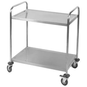 Stainless Steel Trolley with 2 Shelves - Refurbished