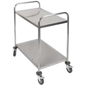 Stainless Steel Trolley with 2 Shelves - Refurbished