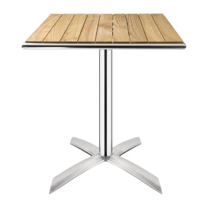 Square Bistro Table with Tilting Ash Top - 600 Reconditioned