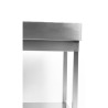 Stainless Steel Table 1600x700 mm with Backsplash and Lower Shelf