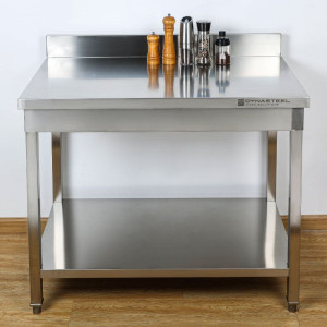 Stainless Steel Table 1600x700 mm with Backsplash and Lower Shelf