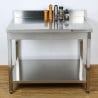 Table Inox Dynasteel avec Dosseret et Étagère - Robuste et fonctionnelle