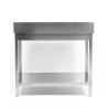 Stainless Steel Table 1600x700 mm with Backsplash and Lower Shelf