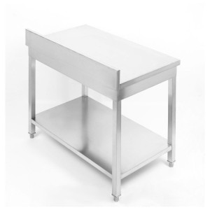 Stainless Steel Table 1600x700 mm with Backsplash and Lower Shelf