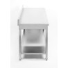 Stainless Steel Table 1600x700 mm with Backsplash and Lower Shelf