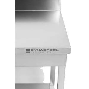 Stainless Steel Table 1600x700 mm with Backsplash and Lower Shelf