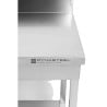 Table Inox Dynasteel avec Dosseret et Étagère - Robuste et fonctionnelle