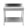Table Inox Dynasteel avec Dosseret et Étagère - Robuste et fonctionnelle