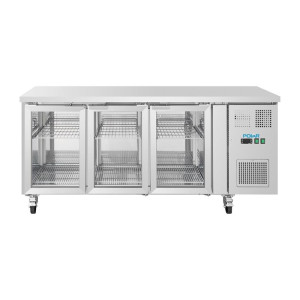 Table Réfrigérée Positive à 3 Portes Vitrées - 465 L - Polar