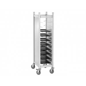 Vozík Inox 10 podnosov GN 1/1