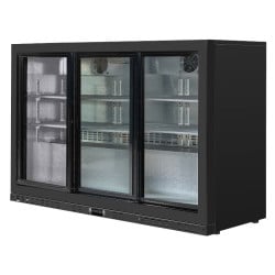 Zadný bar chladený 320 L 3 posuvné sklenené dvere