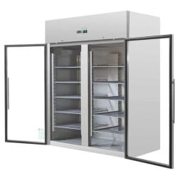 Armoire Réfrigérée Positive 2 Portes Vitrées GN2/1 - 1400 L