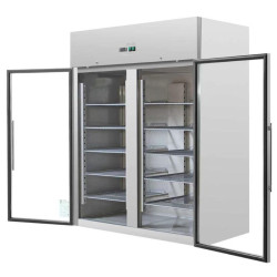 Positive Refrigerated Cabinet 1400 L 2 Glass Doors GN 2/1