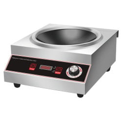 Wok na indukciu Pro 3500 W Inox — Konkávna zóna Ø227