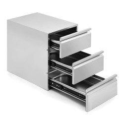 Set de 3 Tiroirs pour Meuble Plonge Profondeur 600