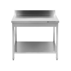 Stôl Inox 1400x700 mm Zástenka a Spodná Polica