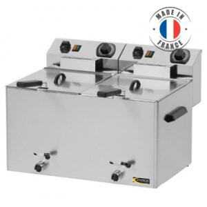 Elektrická fritéza s odtokovým kohútikom - 2 x 8 L