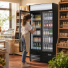 Vitrine na nápoje 736 L 2 presklené dvere 2-8 °C R290