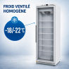 Mraznička Skriňa 400 L Presklená Ventilované Chladenie -18/-22°C