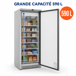 Mraznička 590 L Inox Ventilované Chladenie -22 °C
