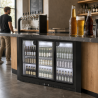 Zadný bar chladený 320 L 3 posuvné sklenené dvere