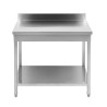 Stôl Inox 1400x700 mm Zástenka a Spodná Polica