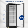 Armoire Réfrigérée Positive 400 L Noire 0/+8°C