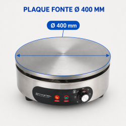Crêpière Électrique Pro Ø 400 mm 3000 W — Liatinová doska
