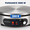 Electric Crepe Maker Pro Ø 400 mm 3000 W — Cast Iron Plate