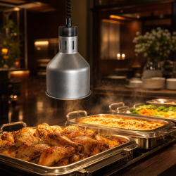 Pro Heat Lamp 250 W Ø 175 mm Stainless Steel Look