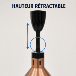 Pro Heat Lamp 250 W Ø 175 mm Copper | Dynasteel