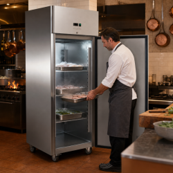 Stainless Steel Negative Refrigerated Cabinet GN2/1 - 650 L - Dynasteel