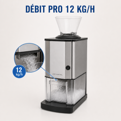 Elektrický drvič ľadu 12 kg/h 60 W nerez