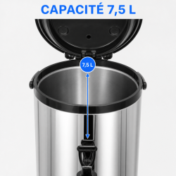 Distributeur Boissons Isotherme 7,5 L Inox AISI 304