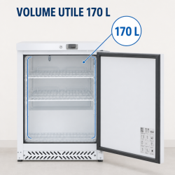 Mini chladnička s negatívnou teplotou 170 L -18°C biela