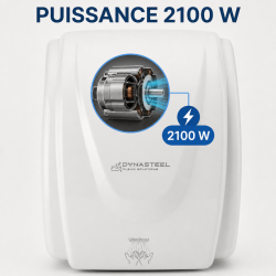 Profesionálny sušič rúk 2100 W ABS biely — Sušenie 30 s