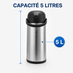 Cafetière Thermos à Pompe 5 L Inox — Airpot Buffet